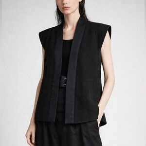 Rick Owens Black Textured Cotton Vest US 4 Made in Italy Avant Garde Minimalist